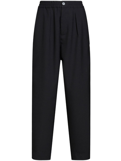 Marni High-waist Straight-leg Trousers In Black