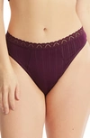 Hanky Panky Hanky Pany High Cut Thong In Dried Cherry