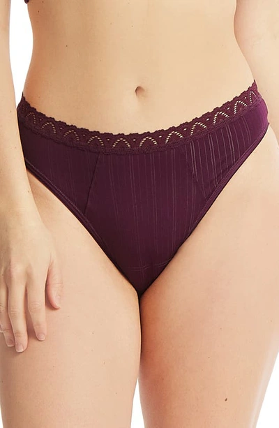 Hanky Panky Mellowluxe™ Low Rise Thong In Dried Cherry