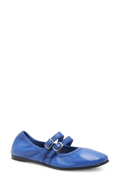 Free People Gemini Ballet Flat In Cobalt