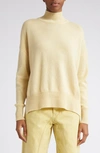 Jil Sander Cashmere And Cotton Blend Sweater In 740-butter