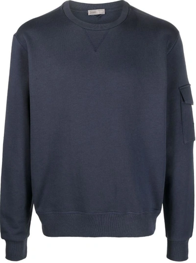 Herno Flap-pocket Detail Sweatshirt In Blue