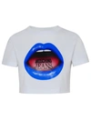 Moschino Graphic-print Cropped T-shirt In White