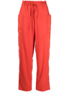 Casa Raki Barbara Cupro Trousers In Red