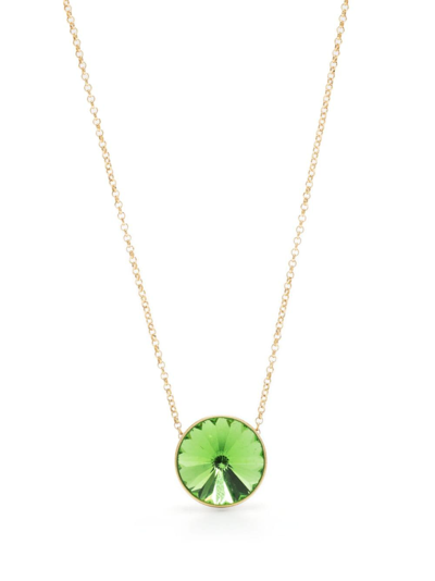 Forte Forte Glass-crystal Delicate-chain Necklace In Green