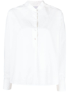 Forte Forte Cotton Blend Voile Bohemian Collar Shirt In White