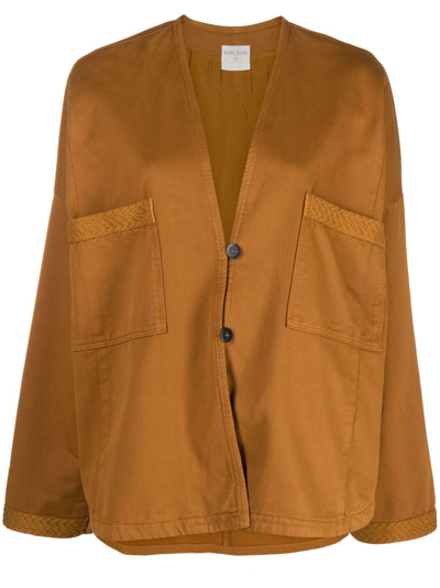Forte Forte Cotton Shirt Jacket In Brown