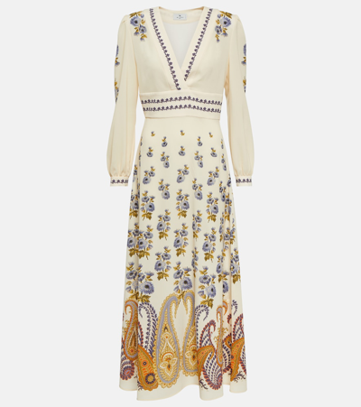 Etro Paisley Midi Dress In White