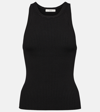 Co Ribbed-knit Tank In Black
