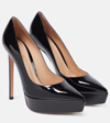 GIANVITO ROSSI PATENT LEATHER PLATFORM PUMPS