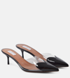 Alaïa Coeur 55 Pvc And Patent-leather Mules In Black
