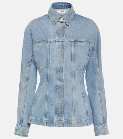 Alaïa Jeansjacke In Light Blue