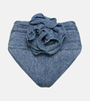 MAGDA BUTRYM CORSAGE DENIM-PRINTED BIKINI BOTTOMS