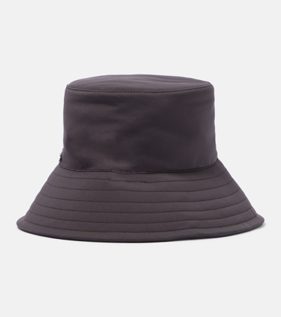 Loro Piana Zita Twill Bucket Hat In H339 Black Coffee