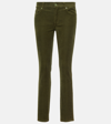 7 FOR ALL MANKIND ROXANNE MID-RISE CORDUROY SLIM JEANS