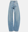 Alaïa High-rise Barrel-leg Jeans In Blue