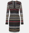Shop Missoni Zig-zag Lamé Minidress In Multicoloured