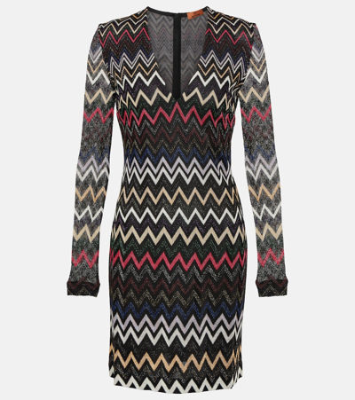 Missoni Zig Zag Dresses Multicolor In Black