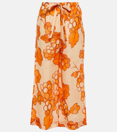 Etro Gonna Graphic-print Skirt In Orange
