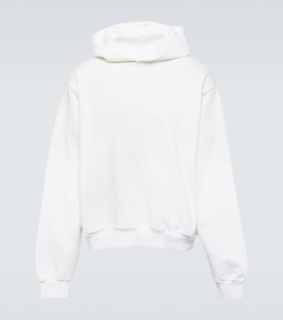 Acne Studios Logo Cotton-blend Hoodie In White