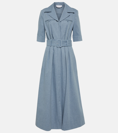 white christmas dresses Keely Cotton Sleeveless Midi Dress / Sky Blue | Meshki