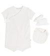 BONPOINT BABY CADO COTTON SET OF PLAYSUIT AND BIB