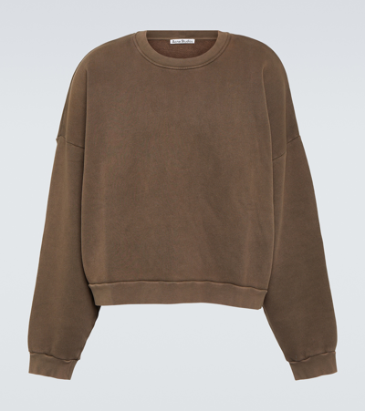 Acne Studios Cotton Sweatshirt In Dark_brown
