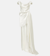 VIVIENNE WESTWOOD BRIDAL COMET OFF-SHOULDER SILK GOWN