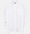 Simone Rocha Pointed Collar Embroidered Shirt In White