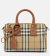 Burberry Check Mini Canvas Tote Bag In Multicoloured