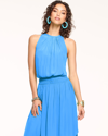 Ramy Brook Audrey Smocked Midi Dress In Lake