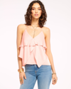Ramy Brook Brittany Ruffle Tank Top In Candy Pink