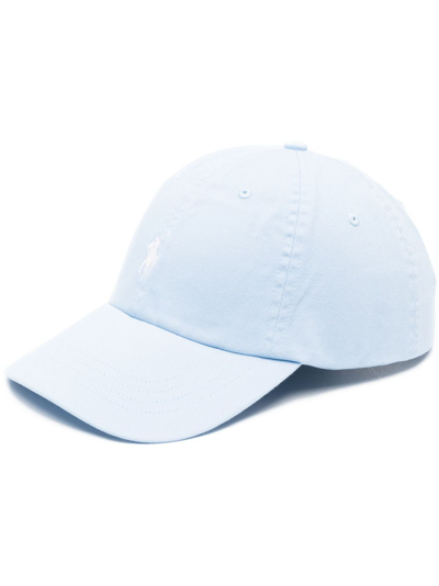 Polo Ralph Lauren Logo刺绣棉棒球帽 In Blue