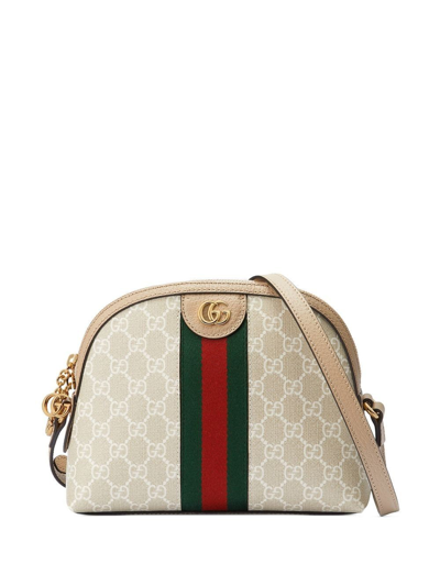 Gucci Ophidia Gg Supreme Shoulder Bag In White