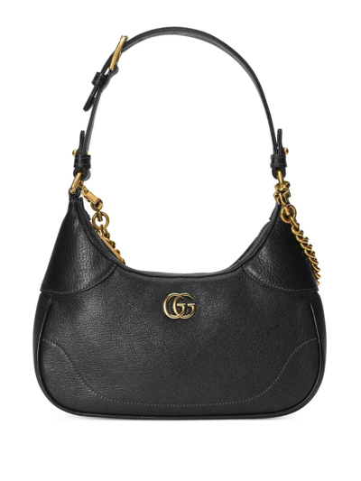 Gucci Aphrodite小型新月形肩揹袋 In Black