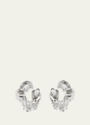 Oscar De La Renta Folded Hoop Earrings In Silver