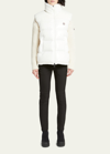 Moncler Igens Logo Patch Quilted Vest In White