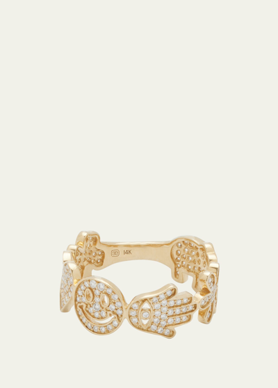 Sydney Evan Icon 18-karat Gold Diamond Ring