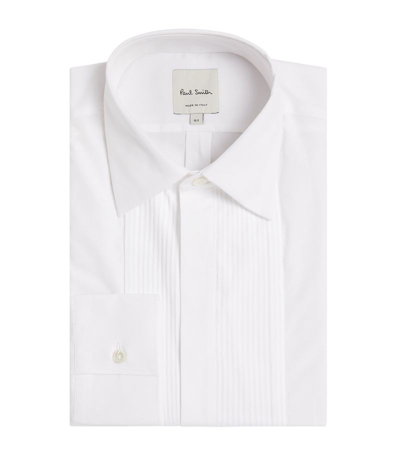 Paul Smith Pleated Evening Shirt In White