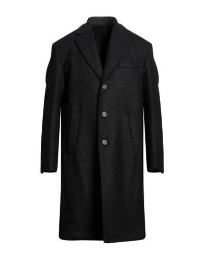 Giampaolo Man Overcoat & Trench Coat Dark Brown Size 46 Virgin Wool In Grey