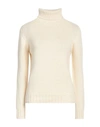 Aragona Woman Turtleneck Ivory Size 12 Cashmere In White