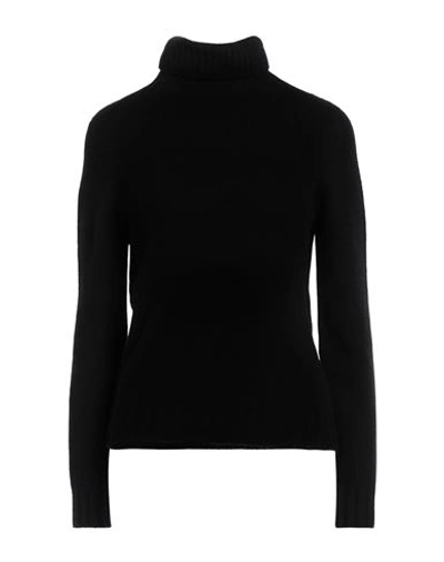 Aragona Woman Turtleneck Black Size 8 Cashmere