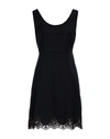 19.70 Nineteen Seventy Woman Mini Dress Midnight Blue Size 6 Polyester, Virgin Wool, Elastane In Blue