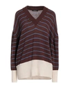 Aragona Woman Sweater Brown Size 12 Cashmere