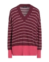 Aragona Woman Sweater Burgundy Size 8 Cashmere In Red