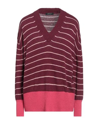 Aragona Woman Sweater Burgundy Size 8 Cashmere In Red