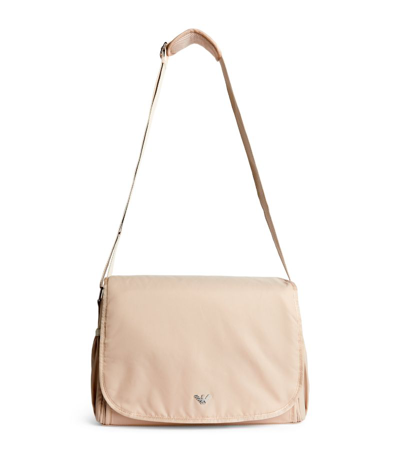 Emporio Armani Eagle Changing Bag In Beige