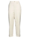 BRIGLIA 1949 BRIGLIA 1949 WOMAN PANTS OFF WHITE SIZE 6 COTTON, TENCEL, SILK, ELASTANE