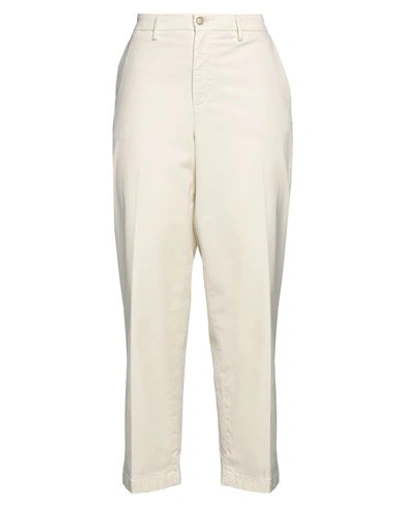 BRIGLIA 1949 BRIGLIA 1949 WOMAN PANTS OFF WHITE SIZE 6 COTTON, TENCEL, SILK, ELASTANE