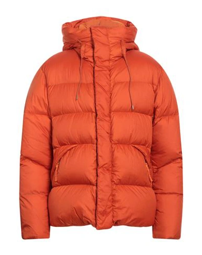 Ten C Man Down Jacket Orange Size 40 Polyamide